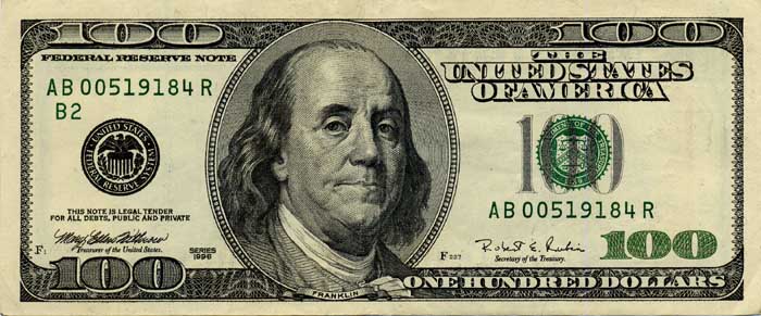 100 dollar bill