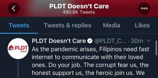 PLDT customer service Twitter hacked