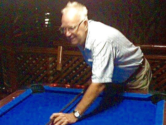 Harvey Abrams playing pool