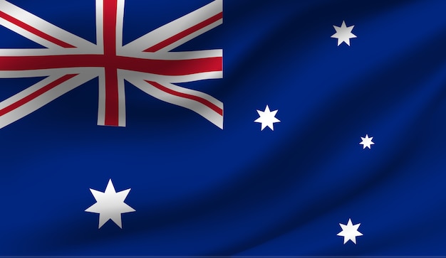 Premium Vector | Waving flag of the australia. waving australia flag  abstract background