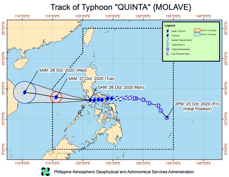 3 provinces under signal no.3 due to typhoon Quinta