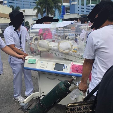 Newborn and incubated babies were evacuated at the Davao Medical School Foundation in Davao City following a strong earthquake. (Image from One Mindanao)