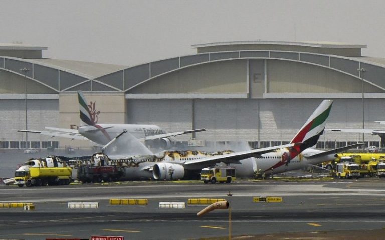 Arab Emirates airline burst into flames