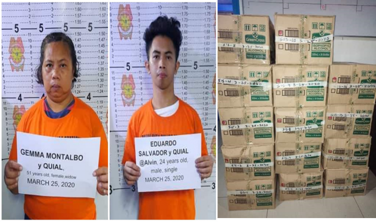 Barangay official, 3 others arrested for selling overpriced rubbing alcohol