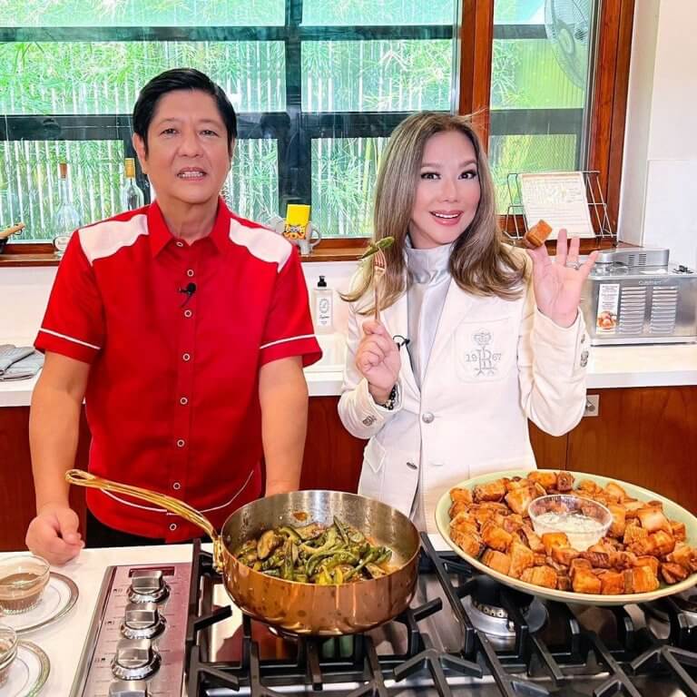 Bongbong Marcos attends interview, cooks with Korina Sanchez