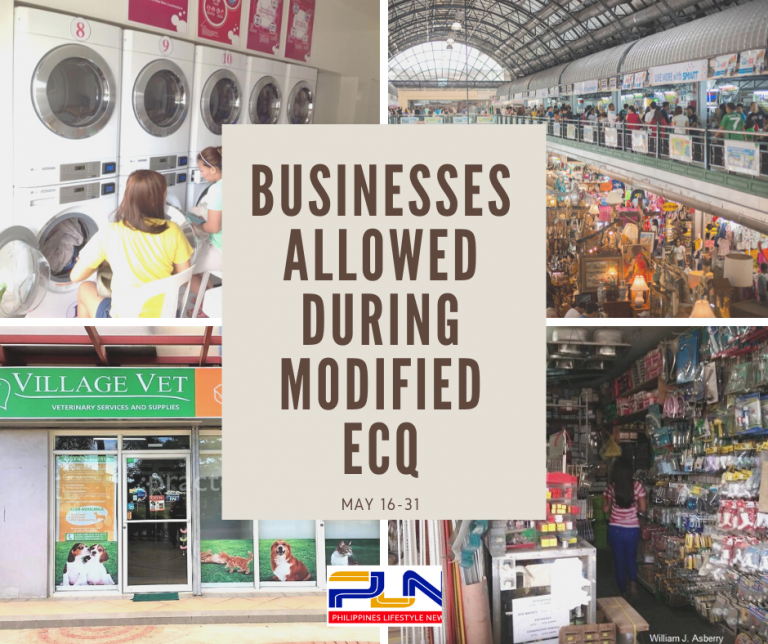 Businesses Allowed during Modified ECQ