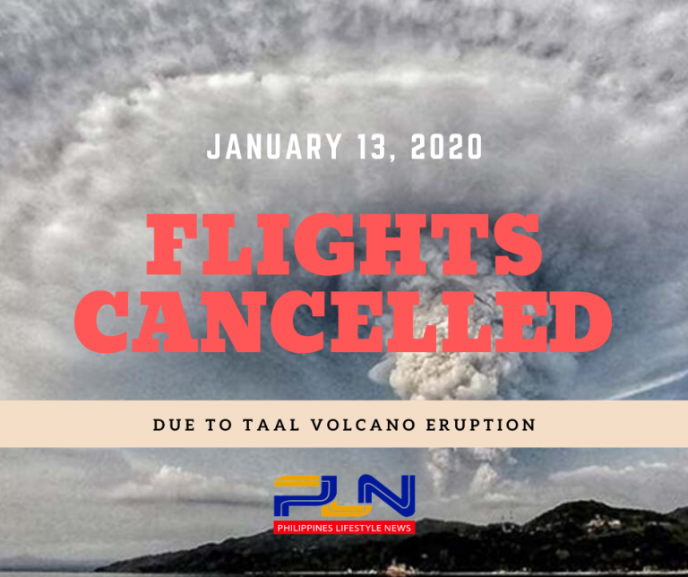 Cancelled flights today, January 13 due to Taal Volcano eruption