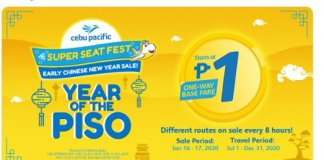 Cebu Pacific piso fare sale begins today
