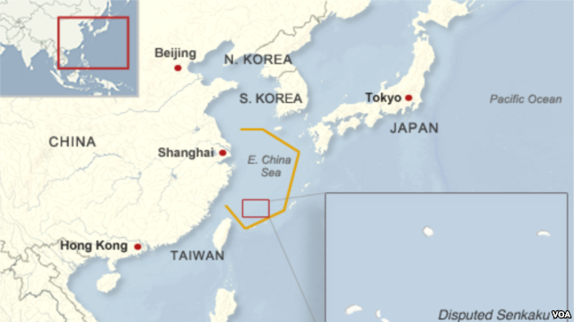 China ADIZ map from VOA