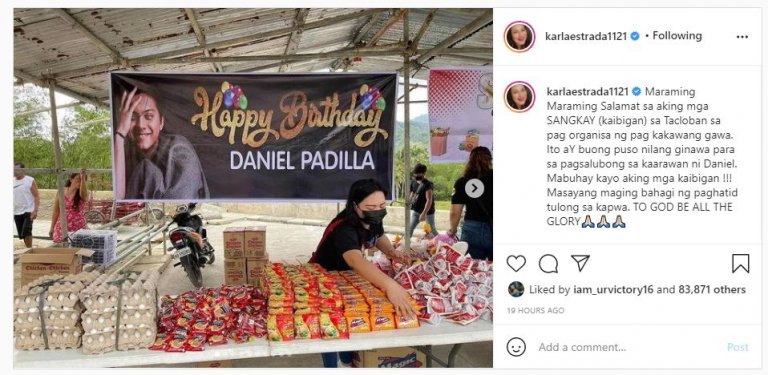 Community pantry in Tacloban organized for Daniel Padilla's birthday