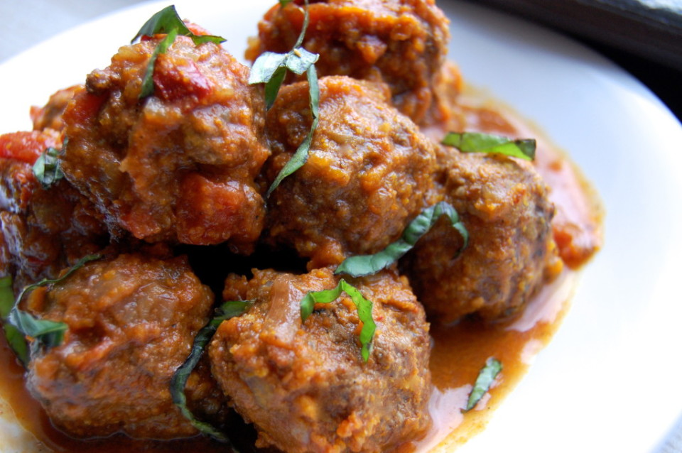 spicy adobo meatballs