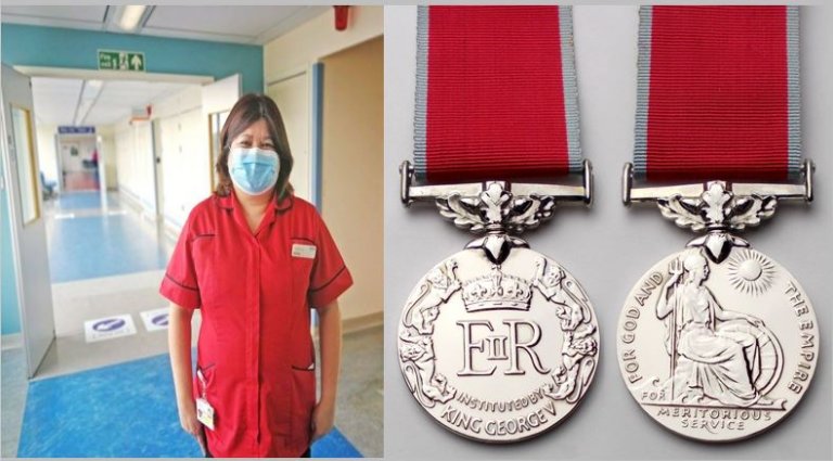 Filipina nurse receives British Empire Medal in UK