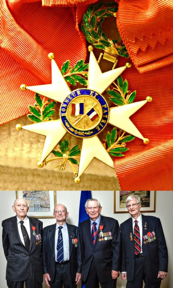Four Aussie WWII Vets receive Highest French Military Honor