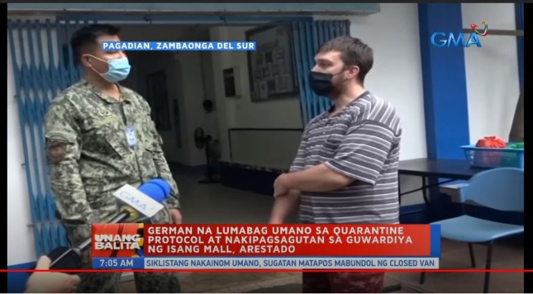 German arrested for alleged quarantine violations in Pagadian city
