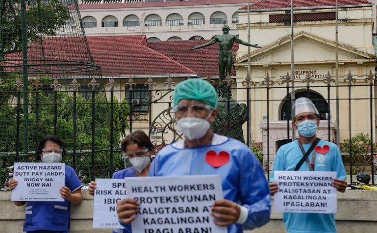 Health workers protest for benefits on National Heroes’ Day