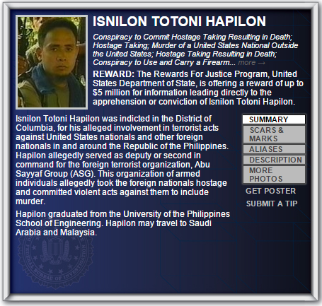 Isnilon Hapilon, ISIS leader philippines, isnin totoni hapilon