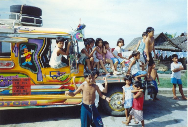 Jeepney with children Samar