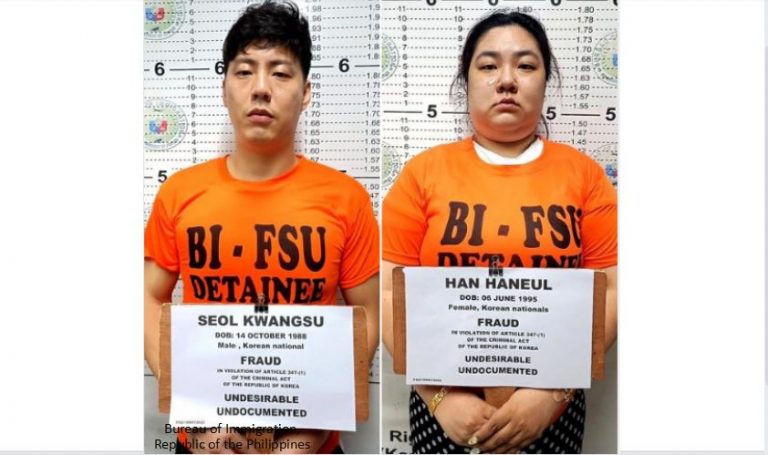 Korean couple wanted for fraud detained in BI facility