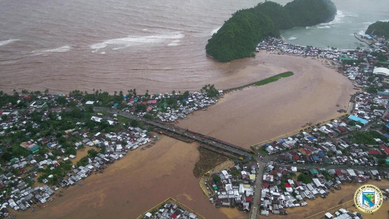 Large parts of Tandag City flooded due to Typhoon Auring