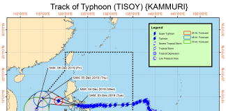 Latest Pagasa weather forecast typhoon Tisoy maintains its strength