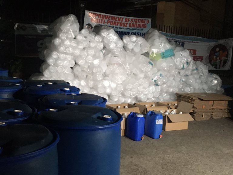 Man arrested for repacking ethyl alcohol in QC