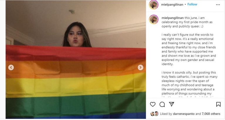Miel Pangilinan comes out gay LGBTQ+ member