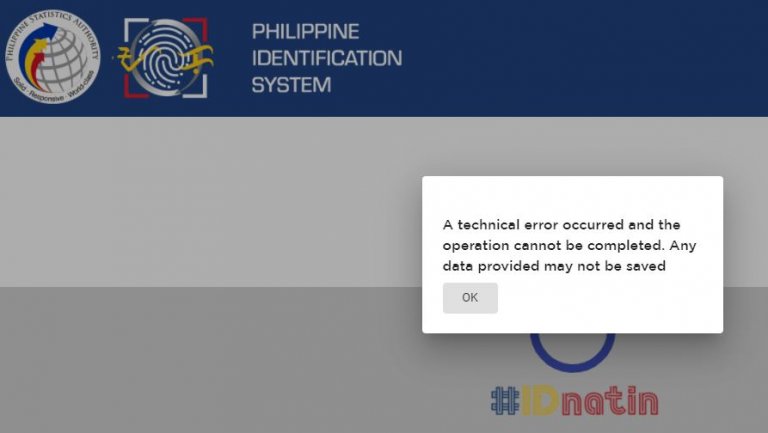 National ID online registration inaccessible technical difficulties
