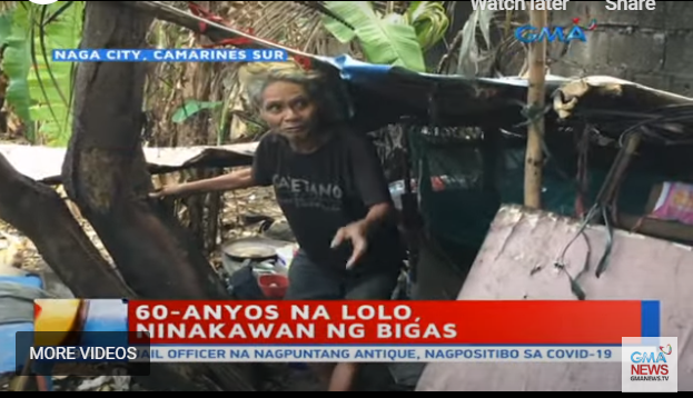 Old man robbed of relief goods in Naga City
