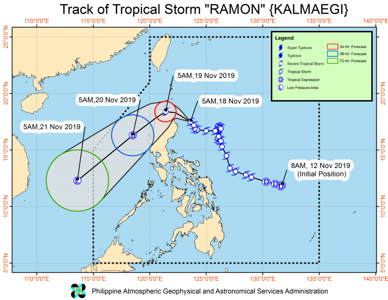 PAGASA weather update today typhoon Ramon intensifies as moves closer to Cagayan