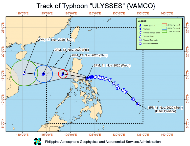 Pagasa update Typhoon Ulysses continues to intensify