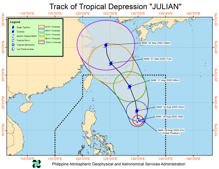 Pagasa update tropical depression Julian