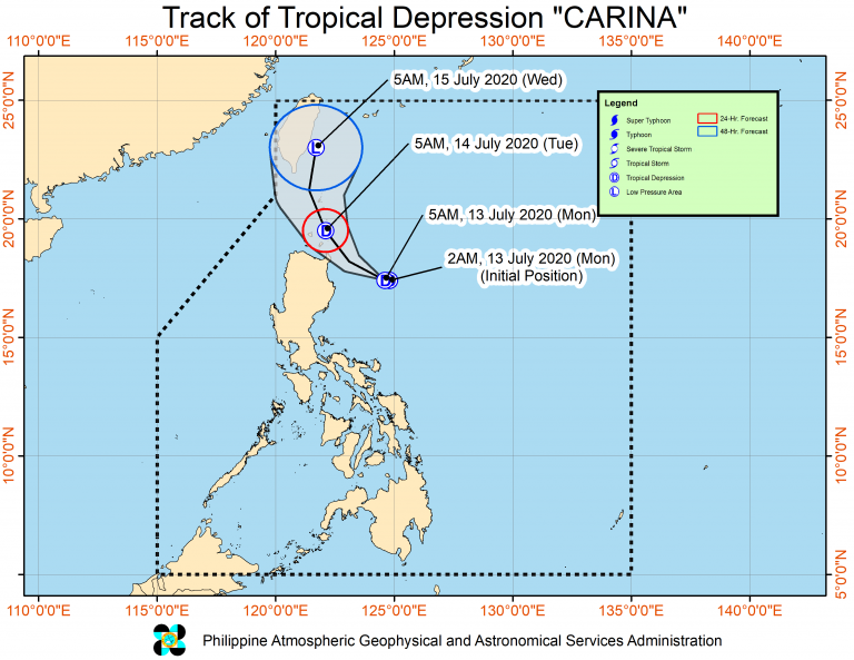 Pagasa updates Tropical Depression Carina
