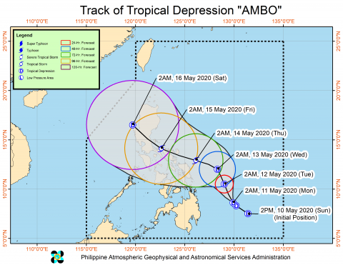 Pagasa weather today Tropical Depression Ambo updates
