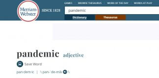 Pandemic wins Merriam-Webster’s Word of the Year