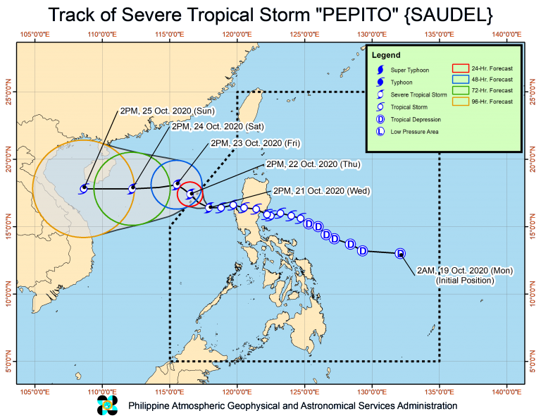 Pepito intensifies to Severe Tropical Storm