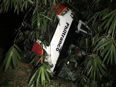Philtranco bus fell on ravine in Camarines Sur, all passengers survived