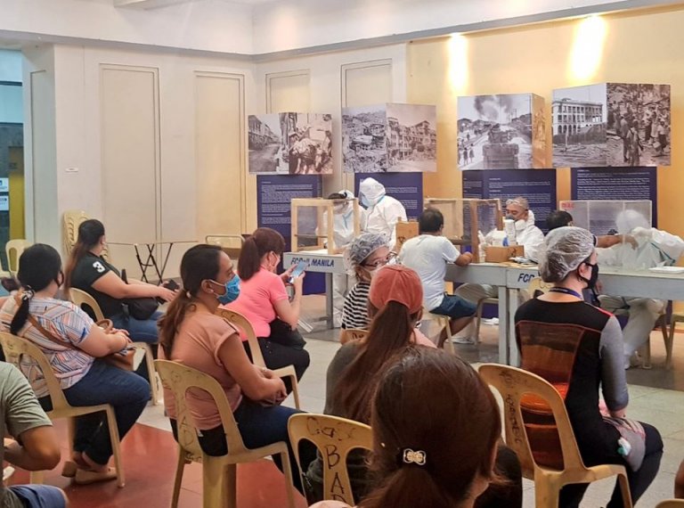 Manila City Hall employees undergo COVID-10 rapid test