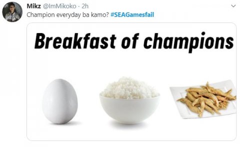 SEA games 2019 kikiam egg breakfast