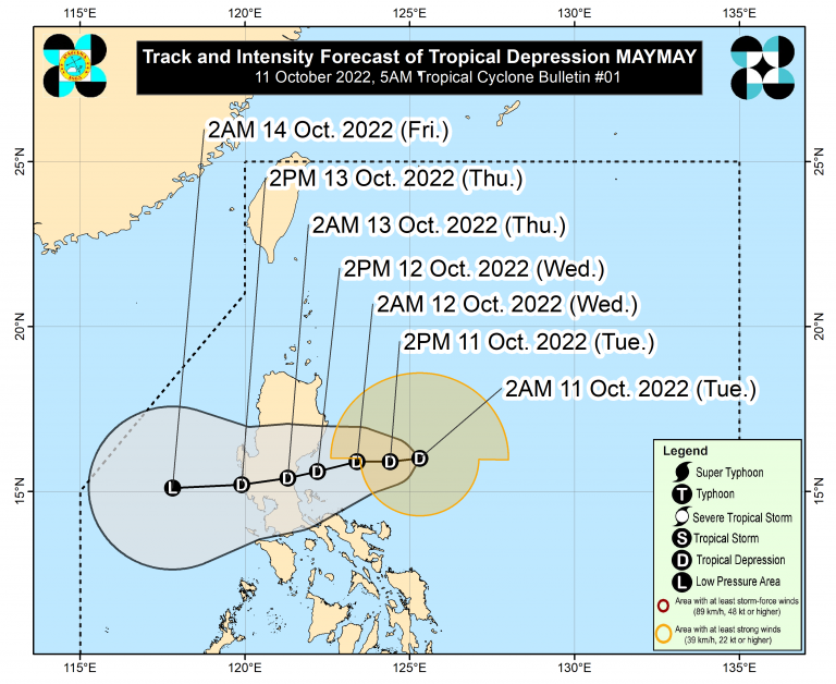 Signal no. 1 raised over Luzon due to Tropical Depression Maymay