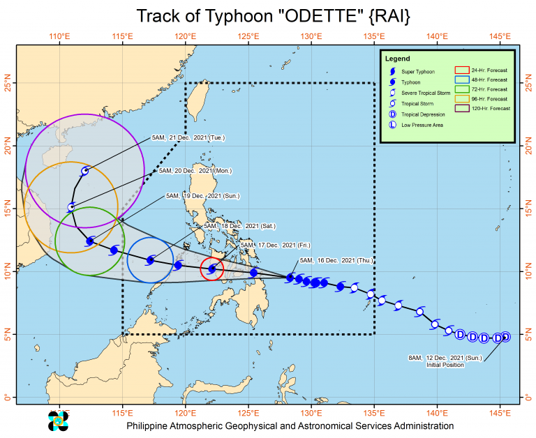 Signal no. 3 raised over 8 areas due to Typhoon Odette