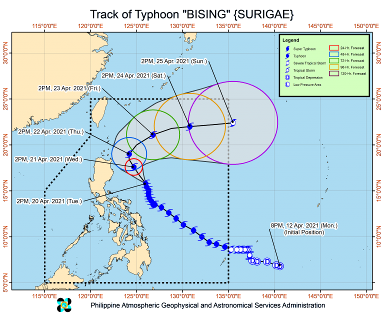 Signal no.2 raised over Isabela, Aurora, Cagayan due to Typhoon Bising