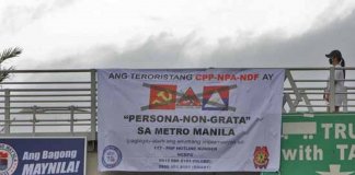 Some netizens oppose removal of anti-NPA tarps