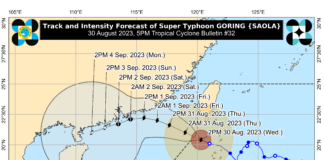 Super Typhoon Goring maintains strength