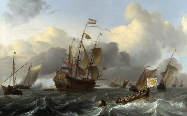 The Eendracht and a Dutch Fleet of Men of War before the Wind