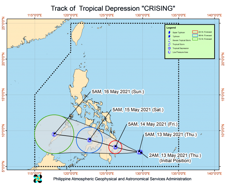 Tropical Depression Crising signal no 1