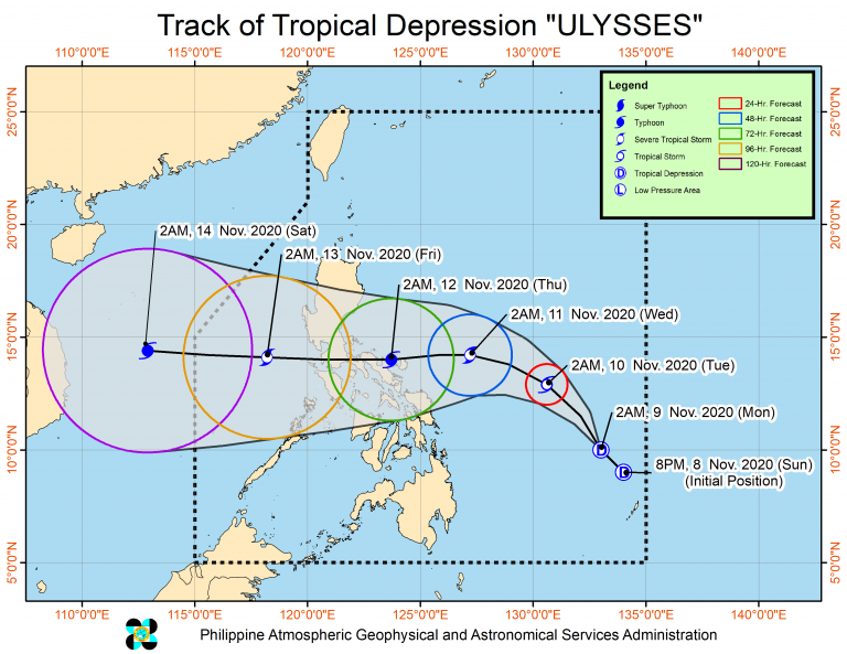 Tropical Depression Ulysses update