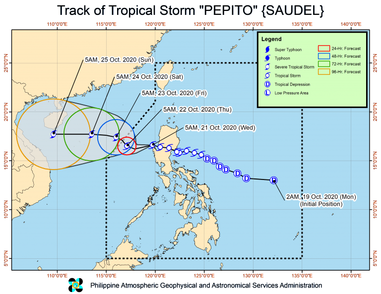 Tropical Storm Pepito now over West Philippine Sea