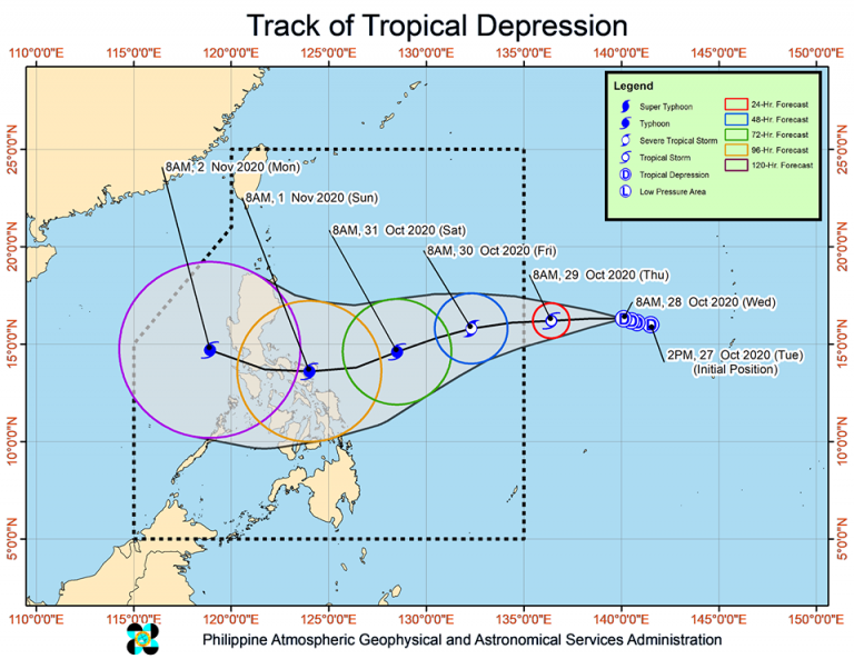 Tropical depression rolly enters par Thursday