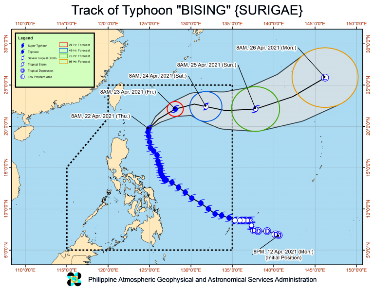 Typhoon Bising weakens while decelerating over PH Sea