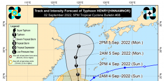 Typhoon Henry continues to weaken